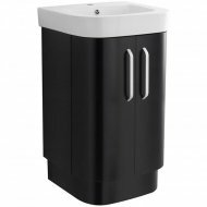 Carlisle Floor Standing Vanity Unit in Black