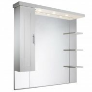 Roper Rhodes New England 1000mm Mirror with Shelves, Cupboard & Canopy in White NCSC10W
