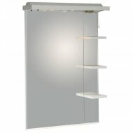 Roper Rhodes New England 700mm Mirror with Shelves & Canopy in White NSC7W