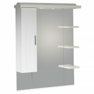 Roper Rhodes New England 800mm Mirror with Shelves, Cupboard & Canopy in White NCSC8W