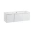 Roper Rhodes Frame 1200mm Wall Mounted Basin Unit with Triple Drawers in Gloss White - FRM1200S.W